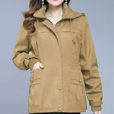 

〖Follure〗Womens Winter Fashion Solid Color Long-Sleeved Windshield Coat Cardigan