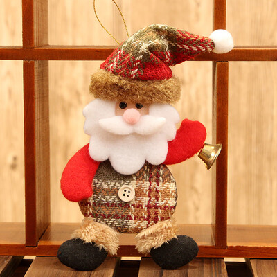 

Gobestart Christmas Ornaments Gift Santa Claus Snowman Reindeer Toy Doll Hang Decorations