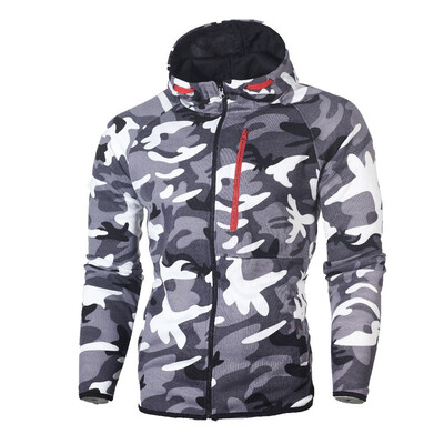 

Toponeto Fashion Mens To Keep Warm Zipper Winter Camouflage Sweatshirt Top