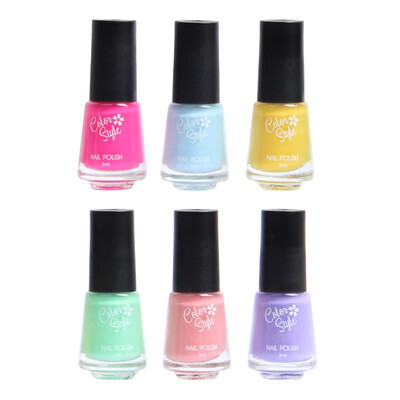 

6pcs Nail Polish Set Long-Lasting Waterproof Colorful Nail Polish Kit Nail Art Product Womens Makeup Natural