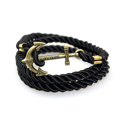 

Vintage Retro Woven Bracelets Fashion Jewelry Wristband Anchor Bracelets