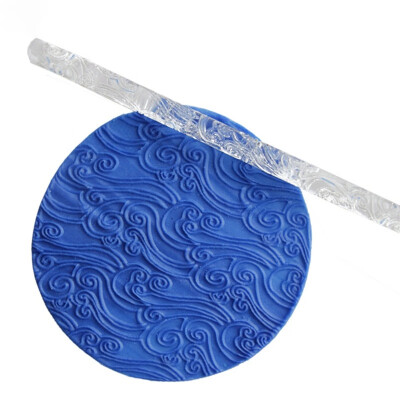 

Crocodile Skin effect Texture Embossing Acrylic Fondant Cake Decorating Rolling Pin Pastry Tools Gift
