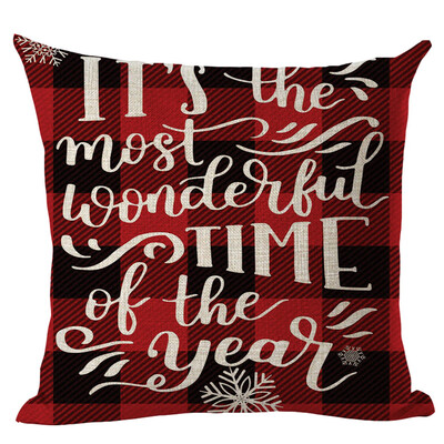 

〖Follure〗Merry Christmas Pillow Cases Linen Sofa Cushion Cover Home Decor Pillow Core