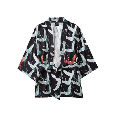 

Tailored Summer Japanese Five Point Sleeves Kimono Mens And Womens Cloak Jacke Top Blouse