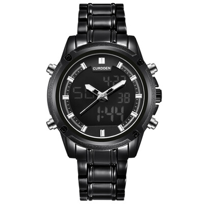 

Gobestart Men Stain Watch Casual LED Digital Strap Stainless Steel Wristwatch Gift