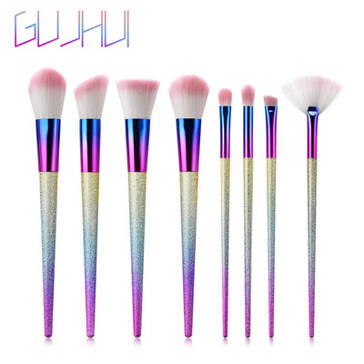 

〖Follure〗8 Pcs Tapered High-end Plastic Handle Scrub Makeup Brushes