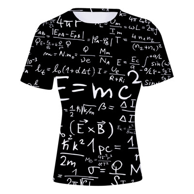 

2018 New Equation Print 3D T-Shirt