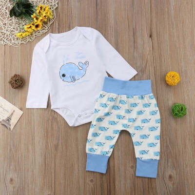 

Newborn Baby Kids Boys Girl Romper Jumpsuit TopsLong Pants Outfits Clothes