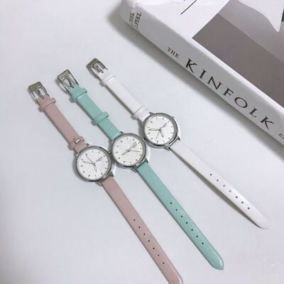 

Mint green watch girls fashion waterproof ladies casual atmosphere small fresh French minority