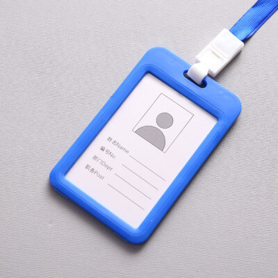 

Siaonvr Portable Colorful Employee Plastic ID Card Holder Name Tag Lanyard Neck Strap