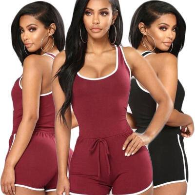 

New Women Summer Beach Jumpsuit Clubwear Bodycon Playsuit Romper Short Pants