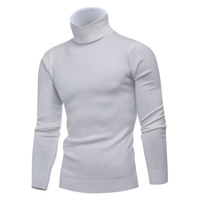 

Mens Slim Fit Winter Fashion Neck Turtleneck Sweater Stretch Jumper Shirt