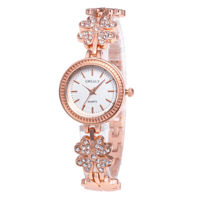 

Simple Relojes Para Mujer Womens Quartz Bracelet Watch Luxury Bayan Kol Saati Masonry Around The Rhinestone Temperamental