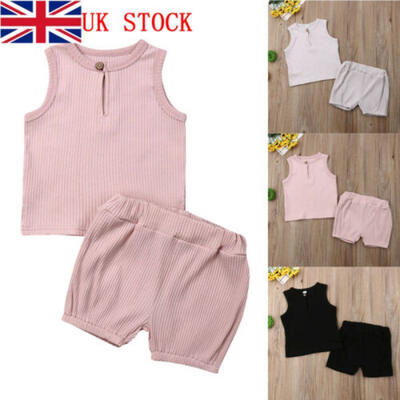 

Brother&Sister Clothes Toddler Summer Baby Girl Boy TopSShort Pants Outfit UK