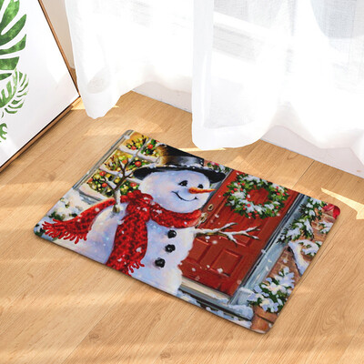 

Siaonvr Christmas Home Non Slip Door Floor Mats Hall Rugs Kitchen Bathroom Carpet Decor