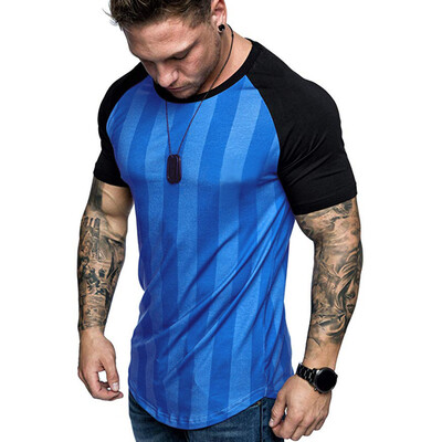 

Toponeto Summer Mens Casual Fashion Short Print Round Neck Fitness T-shirt Top Blouse