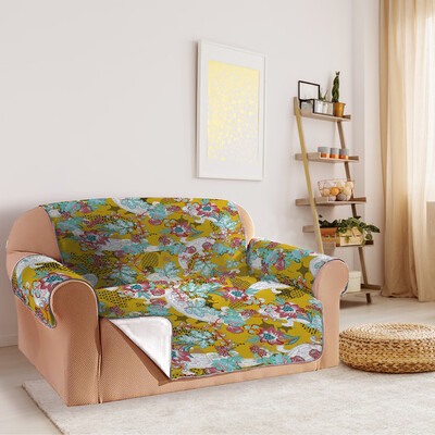 

Toponeto Anti-Slip Quilted Sofa Couch Cover Chair Pet Dog Kids Mat Furniture Protector