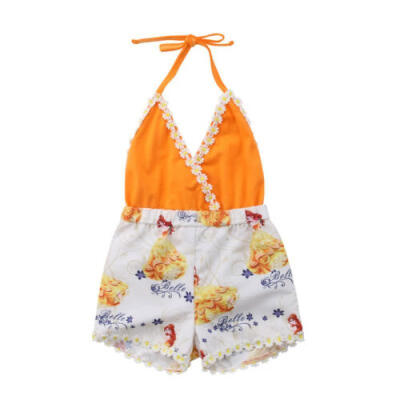 

US Newborn Infant Baby Girl V Neck Floral Romper Jumpsuit Sunsuit Summer Clothes