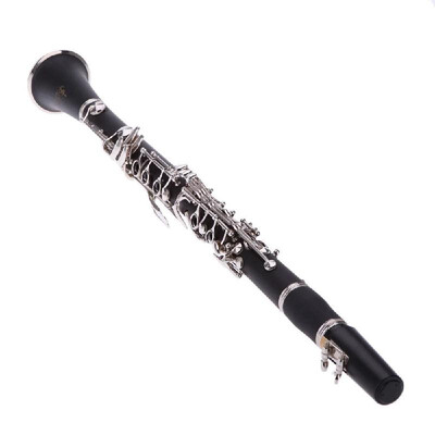 

Clarinet Bakelite 17 Key B♭ Flat Soprano Nickel Plating Exquisite with Cleaning Cloth Gloves 10 Reeds Screwdriver Woodwind Instrum