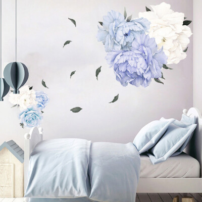 

〖Follure〗Peony Rose Flowers Wall Art Sticker Decals Kid Room Nursery Home Decor Gift