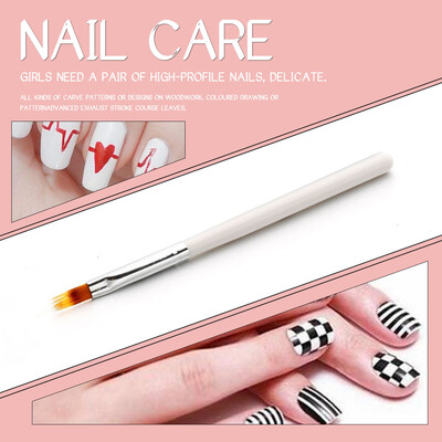 

〖Follure〗Gradient Painting Pen Nail Art Drawing Brush White Wooden Handle Manicure Tool