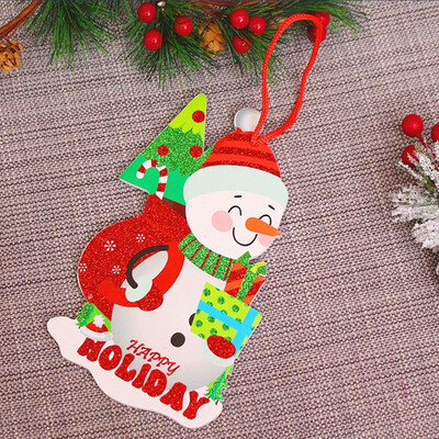 

Tailored Christmas Tree Decoration Shiny Merry Letter Card for Xmas Hanging Ornament