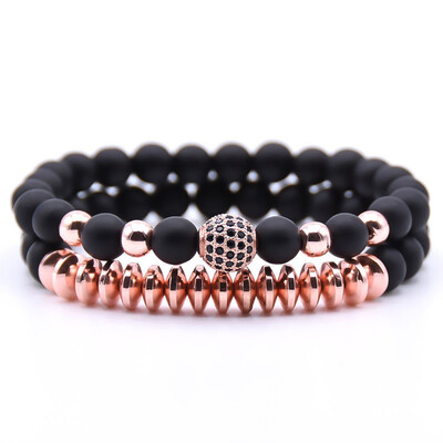 

Lava Stone Bracelet Women Men Natural Stone Lava Rock Bracelet Handmade Matte Black Beaded Bracelets
