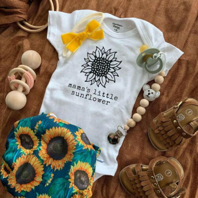 

Newborn Infant Baby Girl Outfits Clothes Romper Bodysuit Floral Short Pants Set