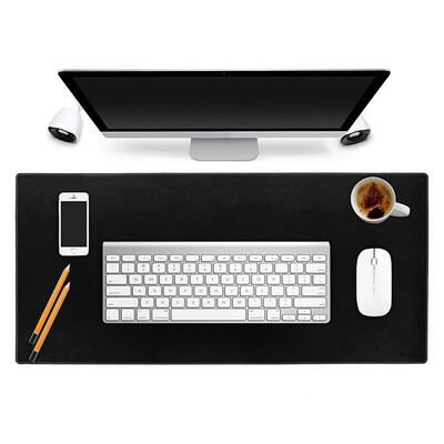 

Larger Leather Desk Pad Protector Mouse Extended Non Slip Rubber Base NEW