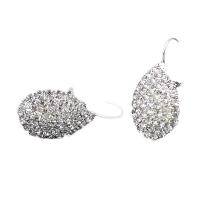 

Fashion full diamond large Teardrop Earrings temperament elegant crystal zircon jewelry earrings