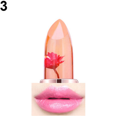 

Women Magic Color Changing Flower Jelly Moisturizing Lipstick Beauty Cosmetic