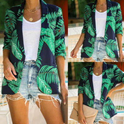 

Fashion Women Half Sleeve Cardigan Casual Lapel Blazer Suit Jacket Coat Outwear