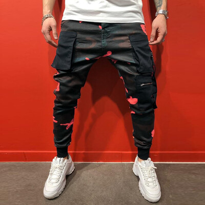 

Gobestart Mens New Fashion Casual Outdoor Pocket Beach Camouflage Trousers Long Pants