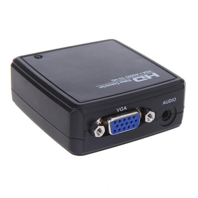 

FLYKAN Mini VGA to HD Video Converter Adapter with 35mm Audio 1080P for HDTV PC Laptop