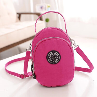 

Fashion Women Shoulder Bag Waterproof Fabric Grab Handle Zip Closure Pocket Crossbody Bag Handbag