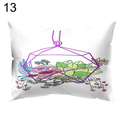 

Fresh Flower Cactus Throw Pillow Protector Case Cushion Cover Bedding Articles