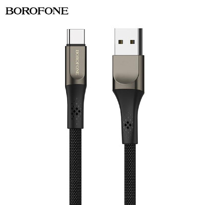 

BOROFONE BU7 Type-C Charging Cable Data Transfer Cord Fast Cable Charging Cords Data Cable High Speed Cable Cords Durable Nylon Co