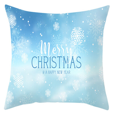 

Tailored Christmas Series Home Decor Polyester Peach Skin Pillow Case 18x18in