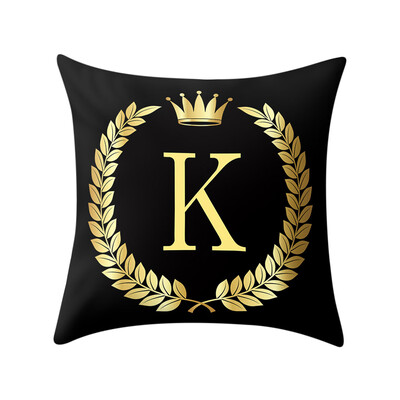 

Siaonvr Pillow Cover Black&Gold Letter Pillowcase Sofa Cushion Cover Home Decor