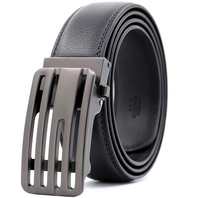 

Best selling mens automatic buckle belt leather belt hollow leisure belt LY55-561749-1