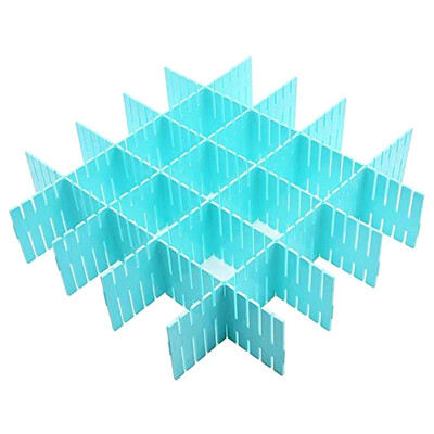 

8 Pieces Adjustable Grid Drawer Dividers DIY Plastic Closet Grid Separator Block Drawer Storage Separate Separator