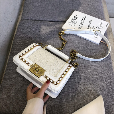 

Summer portable sequins small bag female 2019 new wave Korean version of the wild single shoulder slung fashion chain small square bag