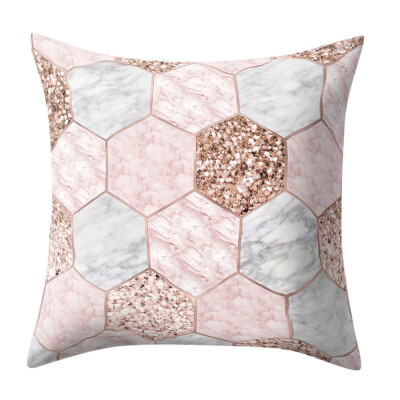 

〖Follure〗Geometric Marble Texture Throw Pillow Case Cushion Cover Sofa Home Decor