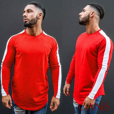 

Fashion Men Slim Fit O Neck Long Sleeve Muscle Tee T-shirt Casual Tops Blouse