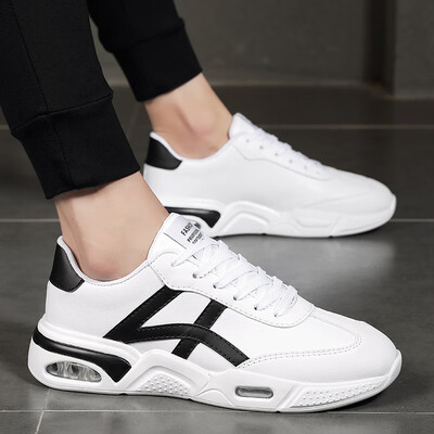 

Autumn&summer mens outdoor cotton shoes air cushion sports white tide shoes Korean version of the trend of students running shoes plus velvet mens shoes