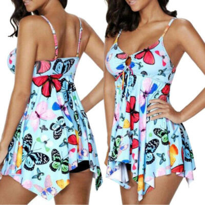 

Plus Size Women Push-up Padded Bikini Swimwear Beachwear Bathing Suit Tankini