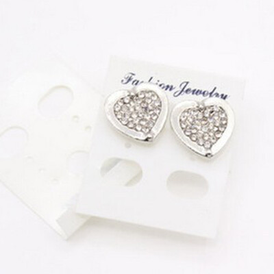 

Elegant Women Girls Gold Silver Rose Circle Crystal Stud Earrings Jewelry Gift