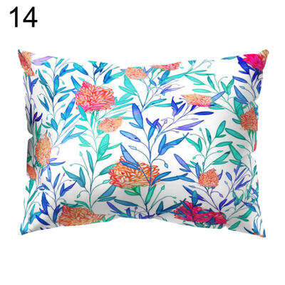 

Sun Flower Circle Leaf Pillow Case Cushion Cover Sofa Bed Car Cafe Office Decor