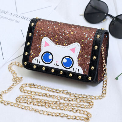 

Girls Hot Mini Animal Cat Design Soft Women Cross-body Handbag Fashion Girls Kids PU Shoulder Messenger Bag