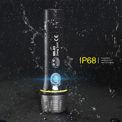 

1000lums Professional Diving Flashlight Portable Scuba Dive torch 100M Underwater IP68 Waterproof 18650 Flashlights